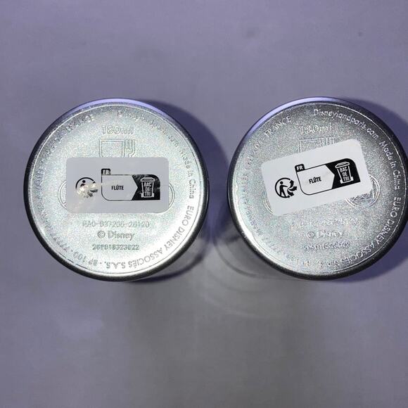 Disneyland Paris Exclusive Silver & Black Castle Tumblers/Champagne Flute/Glass - Picture 3 of 5